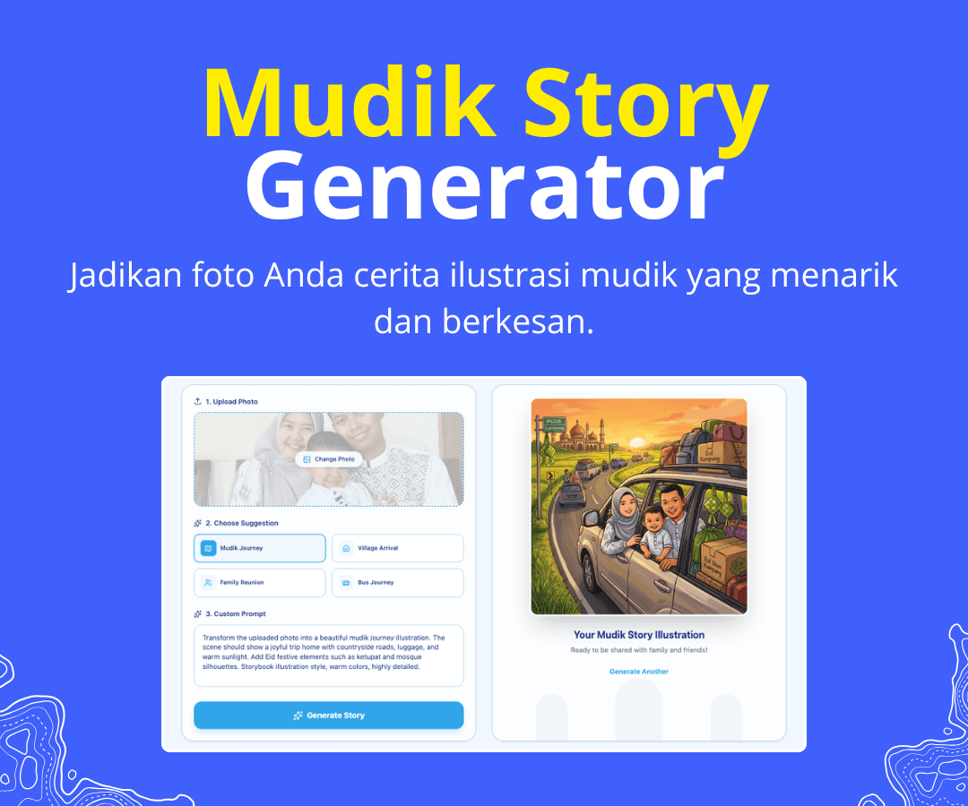 Mudik Story Generator
